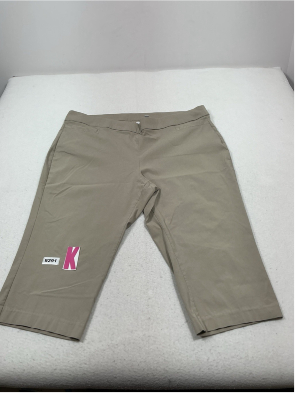 Womans Excellent Kim Roger’s Capri Pants 22 W Sand Color Pull On